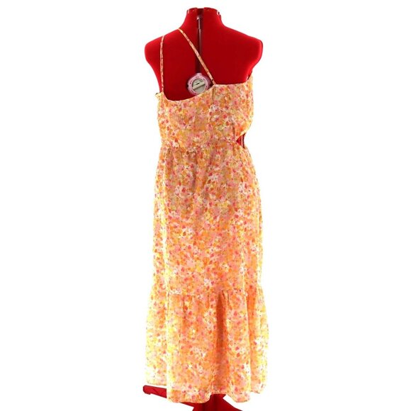 Greylin Reya Floral Dress Large Orange Boho Hippie Romantic Resort Vacay NWT - Picture 4 of 13